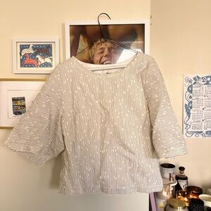 Philip Lim Striped Blouse in White